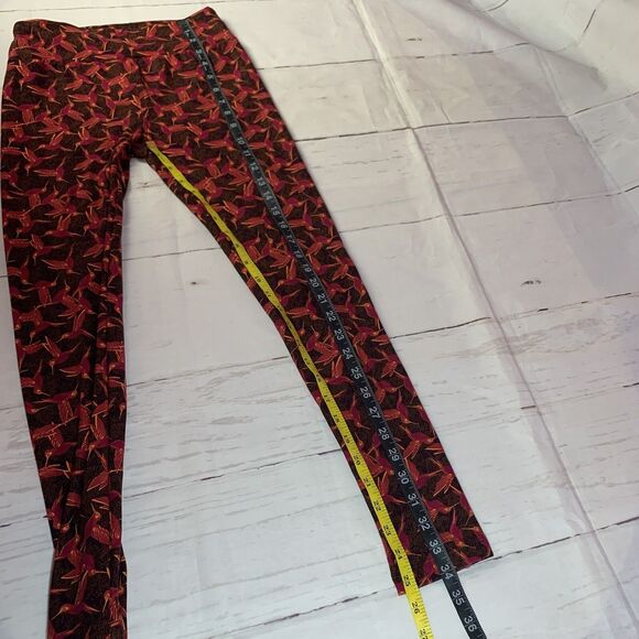 Lularoe leggings sport birds Hummingbirds abstract comfort rn142161 retro - Picture 11 of 16